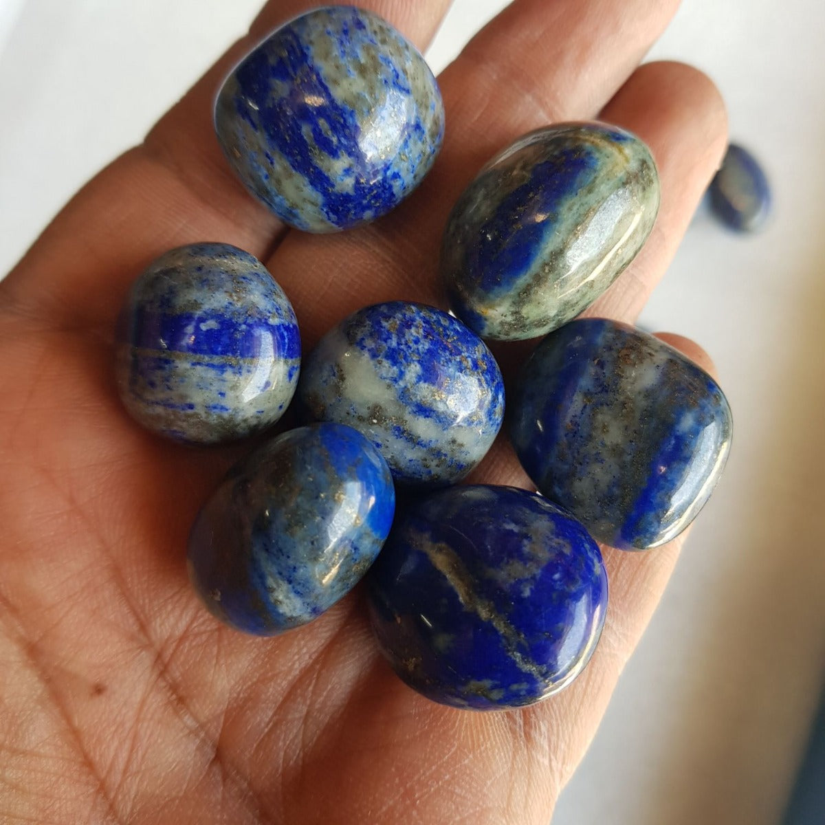 Lapis Lazuli Tumbled - 200gms - Q1/A Lapis Lazuli Tumbled - 200gms - Q1/A